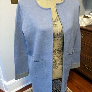 Olivers Blue and Gray Open-Front Sweater